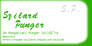 szilard punger business card